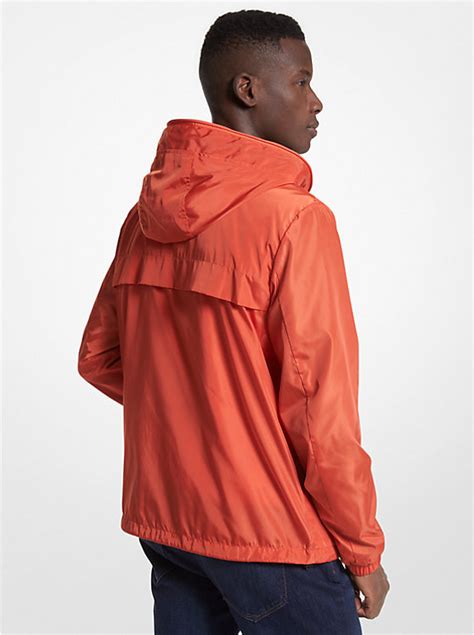 michael kors logo tape windbreaker|mike kors windbreaker jacket.